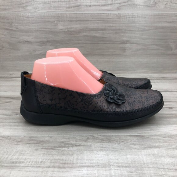 Tsonga Clogs Womens EU 41 Bronze Black Leather Slip On Loafer Shoes - Picture 1 of 12